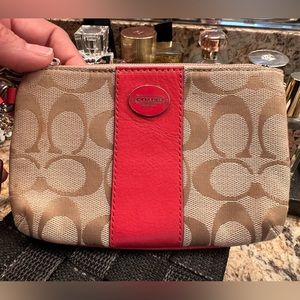 Coach mini clutch ID -card holder wristlet